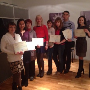 The certificate award ceremony for participants in the “Intensive course of conference interpreting”